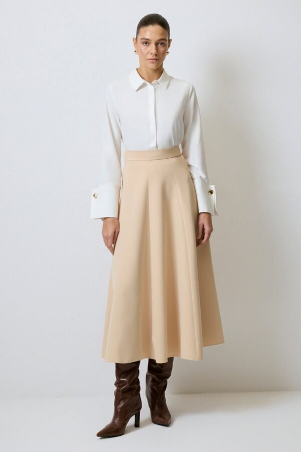 A LINE CREPE SKIRT
