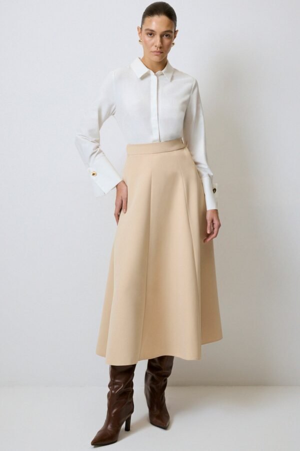 A LINE CREPE SKIRT - Image 2