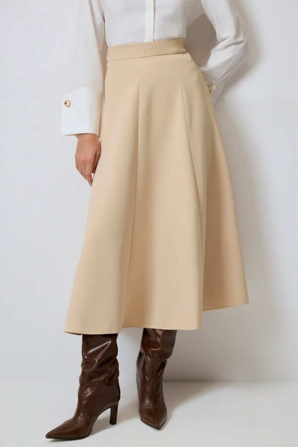 A LINE CREPE SKIRT - Image 3