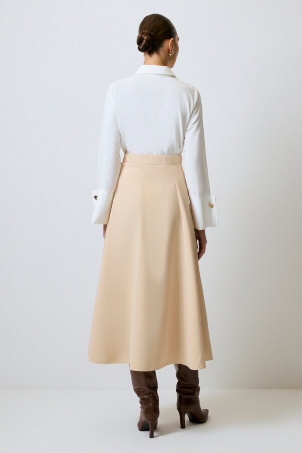 A LINE CREPE SKIRT - Image 4